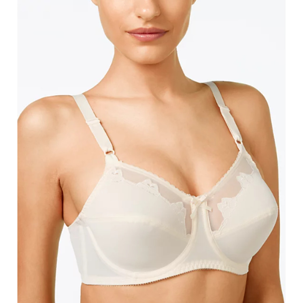 Bali Flower Beige Full Coverage Adjustable Straps Underwire Bra Size 36DDD